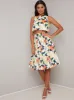 Floral Jacquard Crop Top in Multi sold by Chi Chi London