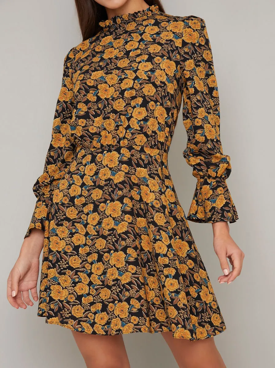 Ditsy Floral Print Mini Dress in Multi sold by Chi Chi London product image thumbnail 2