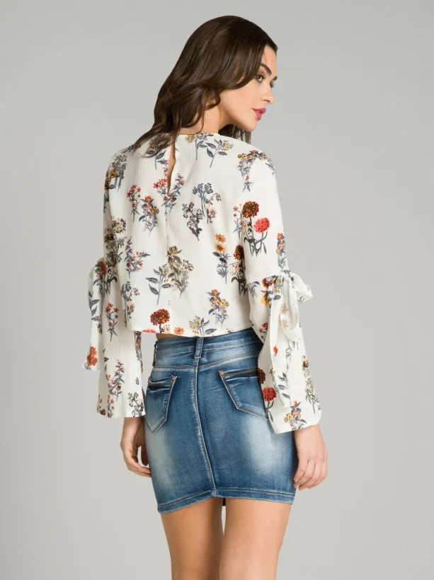 Washed Denim Mini Skirt in Blue sold by Chi Chi London product image thumbnail 2