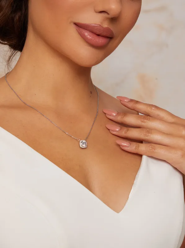 Gemstone Necklace in Silver sold by Chi Chi London
