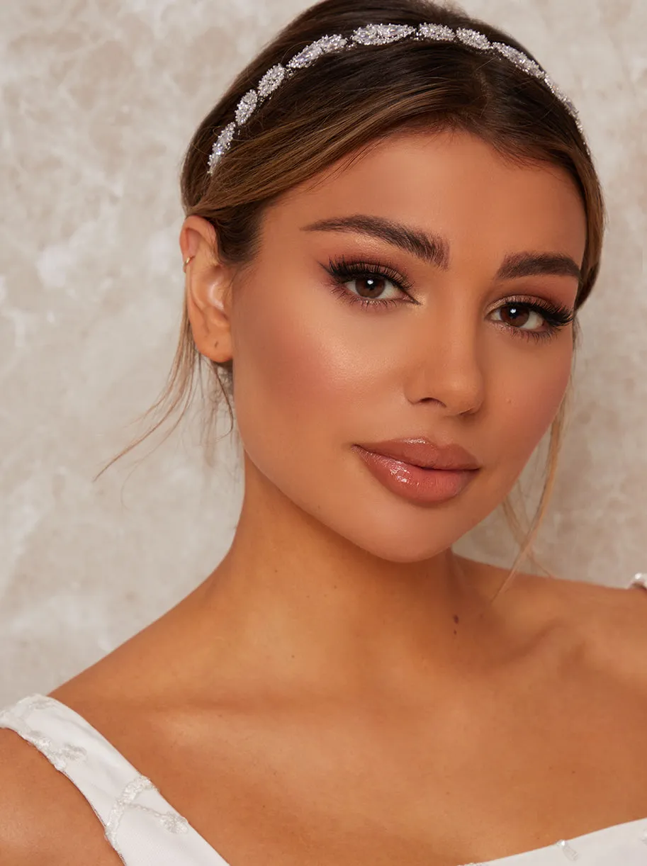 Gemstone Encrusted Hair Piece in Silver sold by Chi Chi London product image thumbnail 2