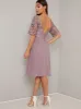Floral Crochet Bodice Midi Dress in Pink sold by Chi Chi London