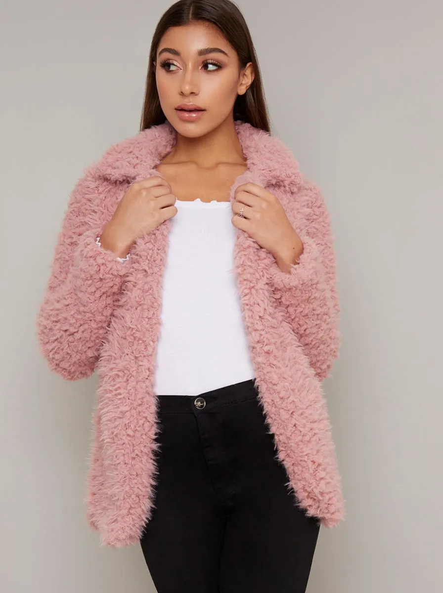 Teddy Jacket in Pink sold by Chi Chi London