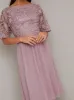 Floral Crochet Bodice Midi Dress in Pink sold by Chi Chi London