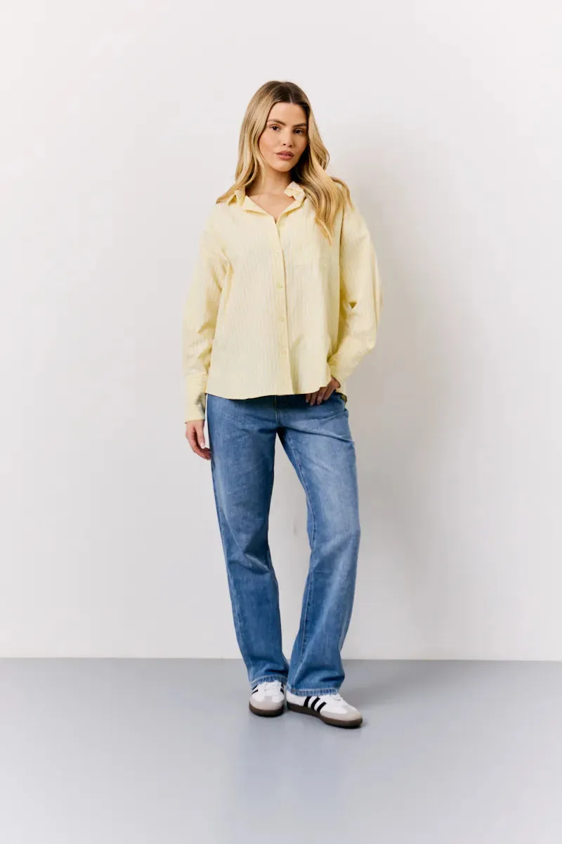 In The Style Oversized Stripe Shirt in Yellow sold by Chi Chi London product image thumbnail 3