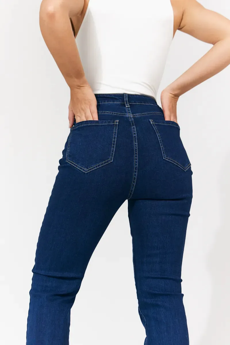 In The Style Ivy Kickflare Jeans in Indigo sold by Chi Chi London product image thumbnail 3