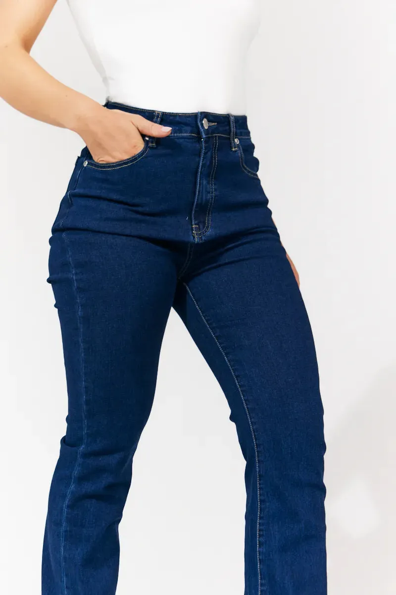 In The Style Ivy Kickflare Jeans in Indigo sold by Chi Chi London product image thumbnail 2