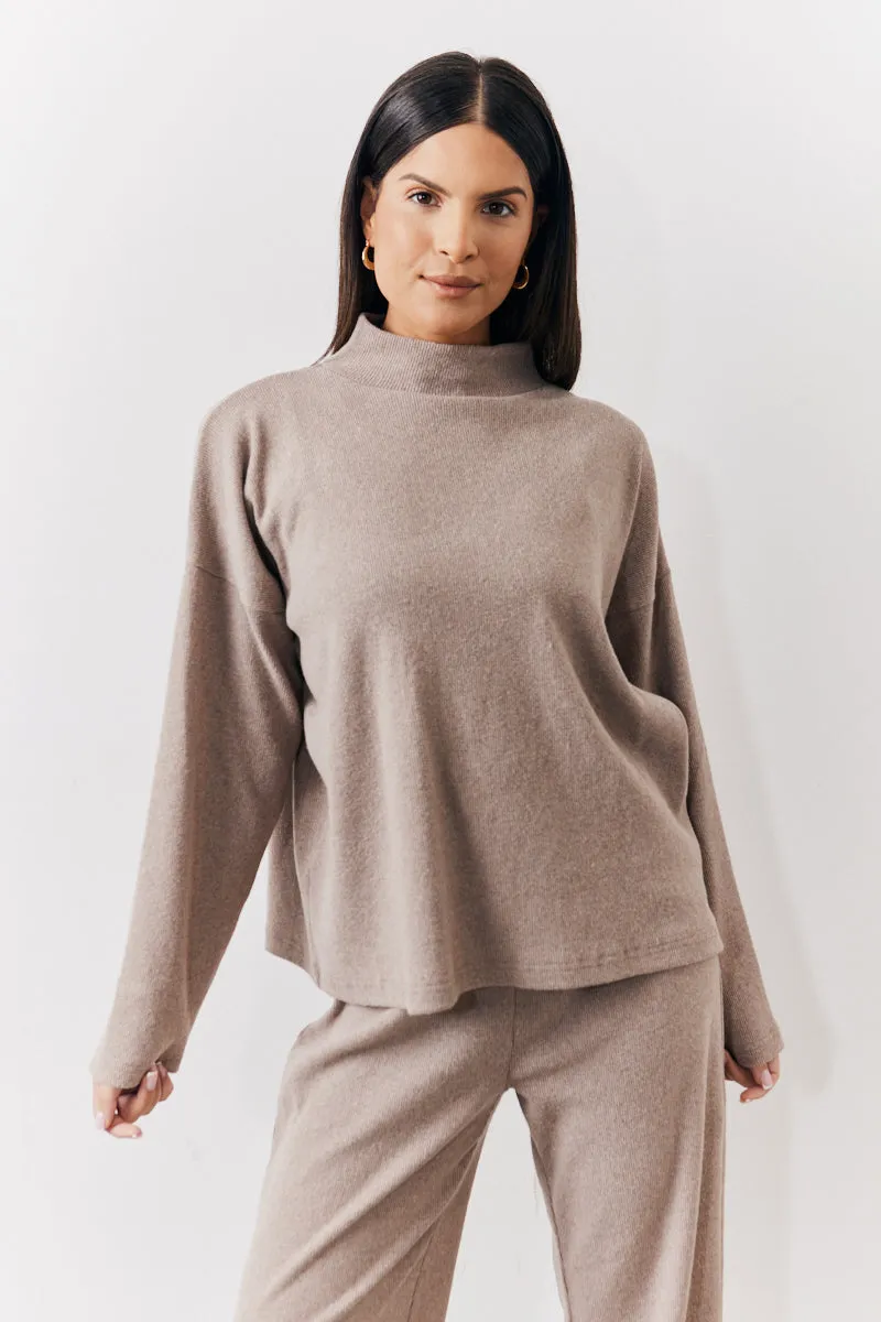 Brushed Rib High Neck Co Ord Top sold by Chi Chi London