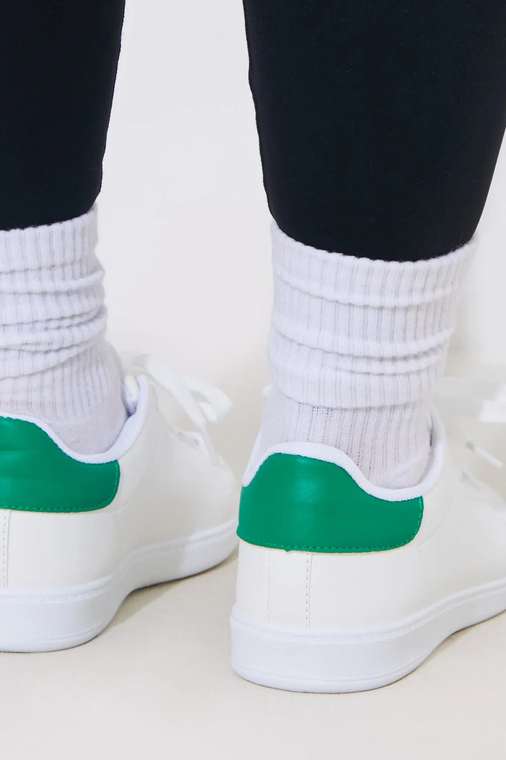 CONTRAST COLOUR HEEL LACE UP TRAINERS sold by Chi Chi London product image thumbnail 4