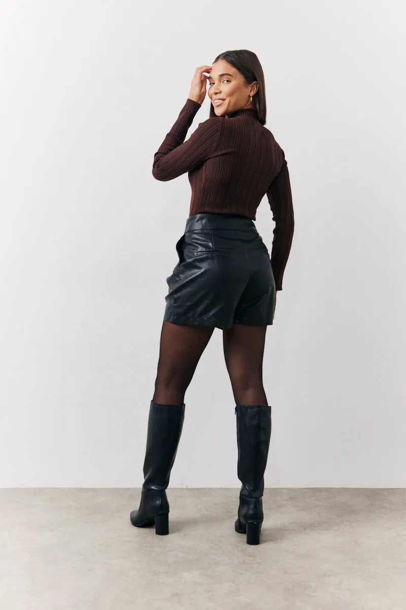 High Neck Variegated Rib Knit Top sold by Chi Chi London product image thumbnail 4