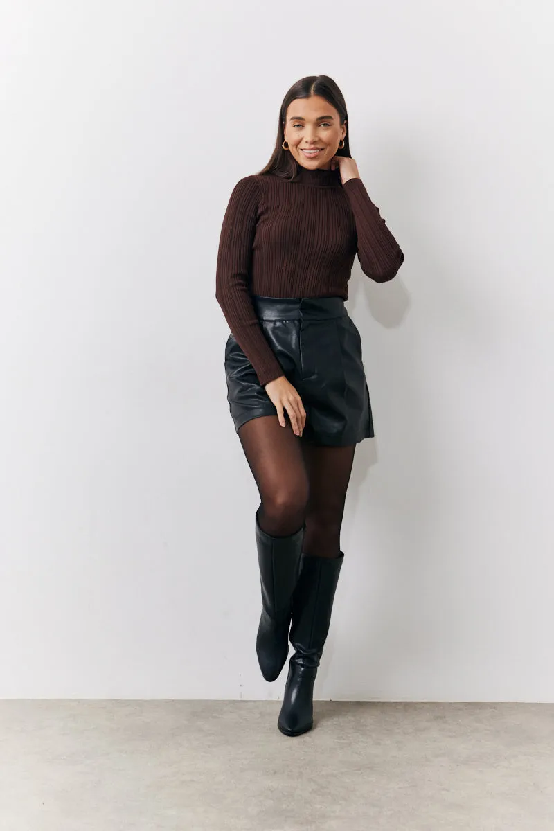 High Neck Variegated Rib Knit Top sold by Chi Chi London product image thumbnail 2