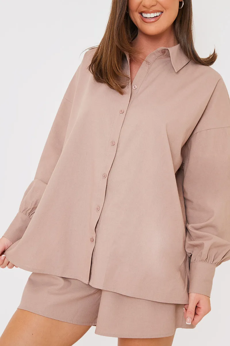 Linen Look Long Sleeve Co-Ord Shirt sold by Chi Chi London product image thumbnail 3