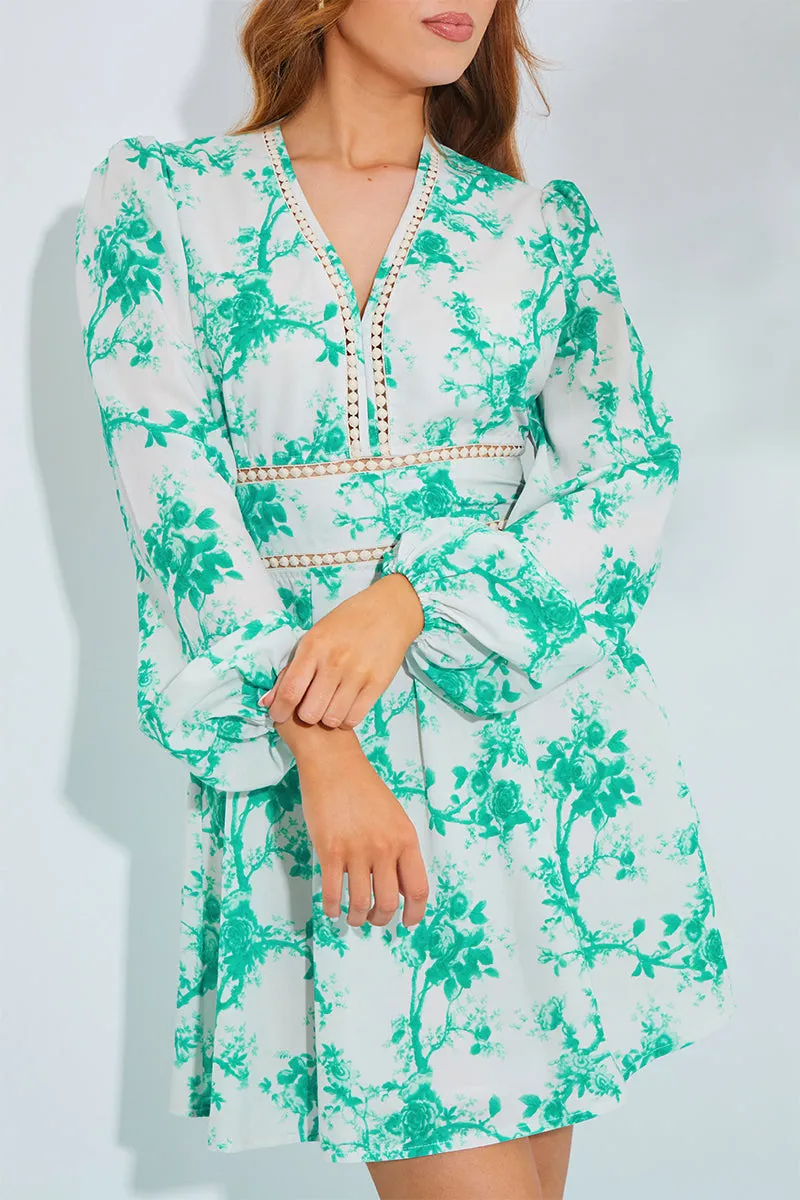 Floral Broderie Trim Mini Skater Dress sold by Chi Chi London product image thumbnail 3