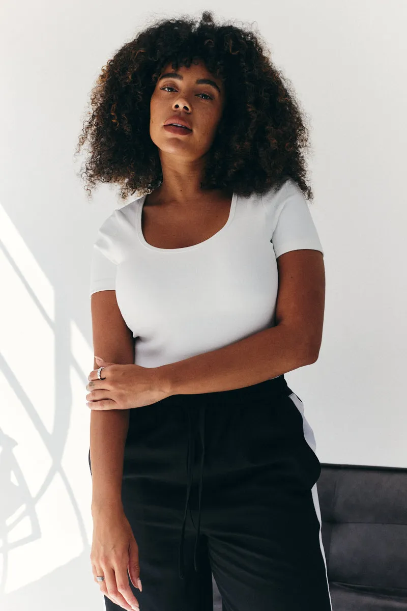 Built In Bra Sculpt & Control Short Sleeve Bodysuit sold by Chi Chi London product image thumbnail 2