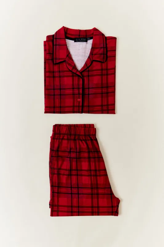 Mens Checked Matching Family Pj Set made by In the style