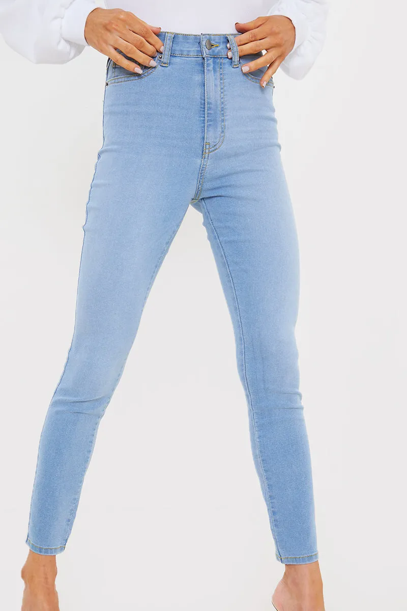 Light Wash Skinny Jeans sold by Chi Chi London product image thumbnail 3