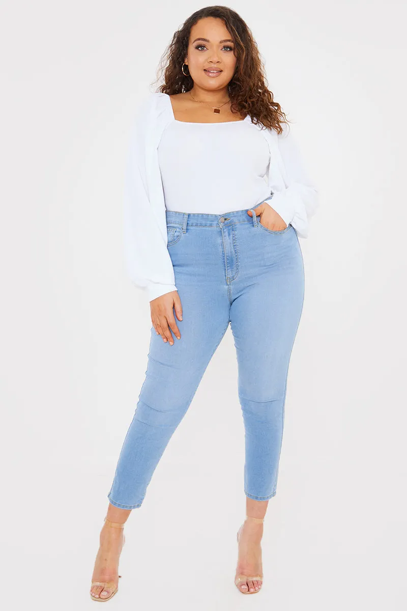 Light Wash Skinny Jeans sold by Chi Chi London product image thumbnail 4