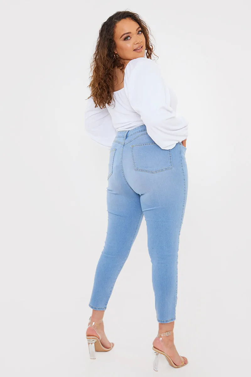 Light Wash Skinny Jeans sold by Chi Chi London product image thumbnail 5