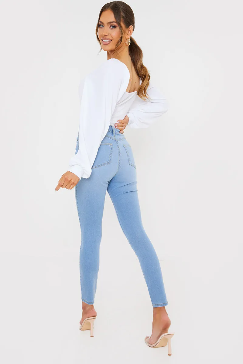 Light Wash Skinny Jeans sold by Chi Chi London product image thumbnail 2