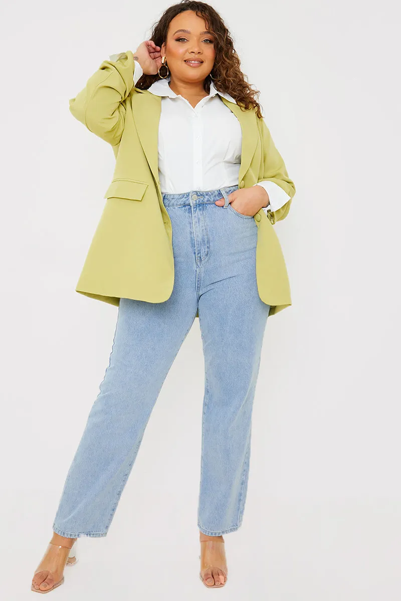 Light Wash Straight Leg Jeans sold by Chi Chi London product image thumbnail 5