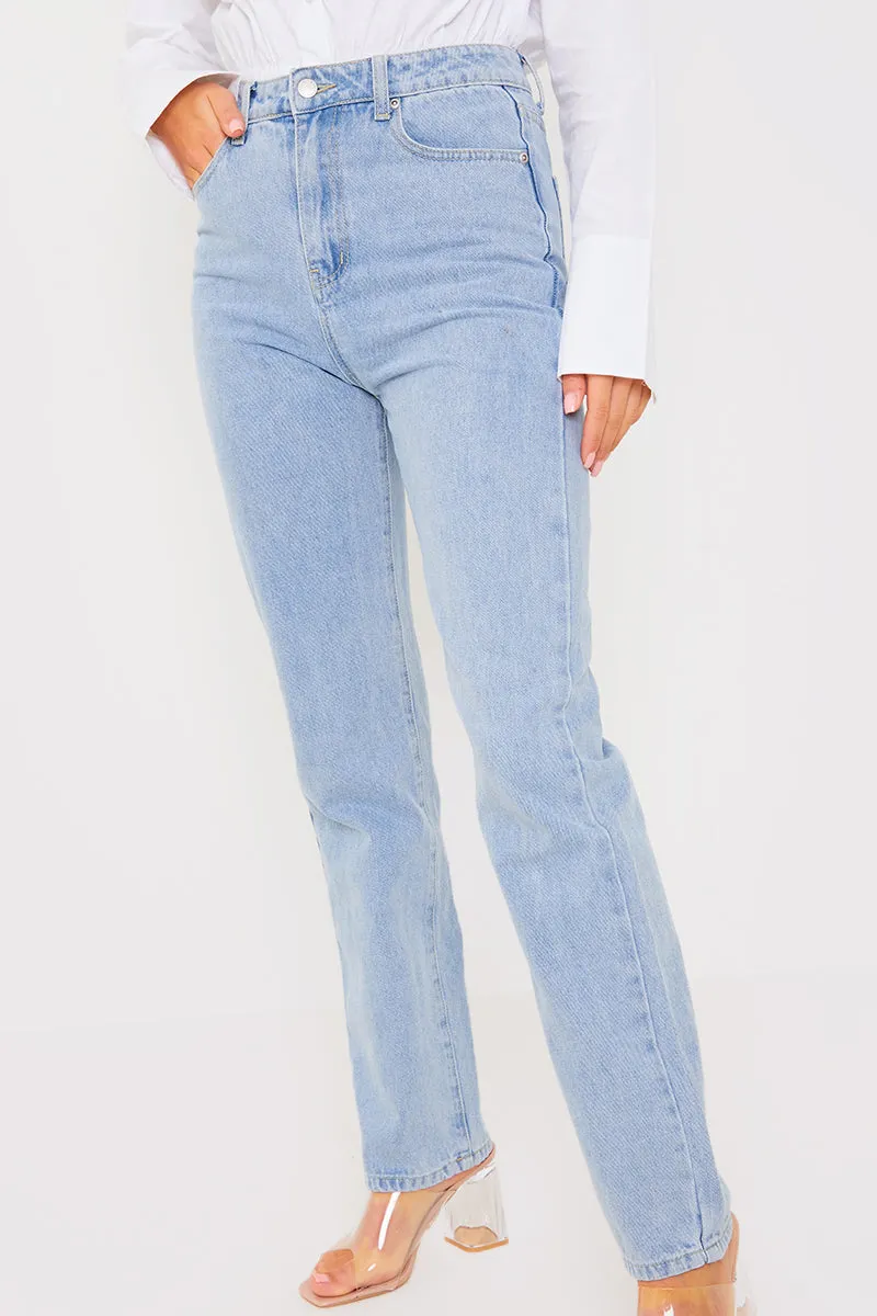Light Wash Straight Leg Jeans sold by Chi Chi London product image thumbnail 3