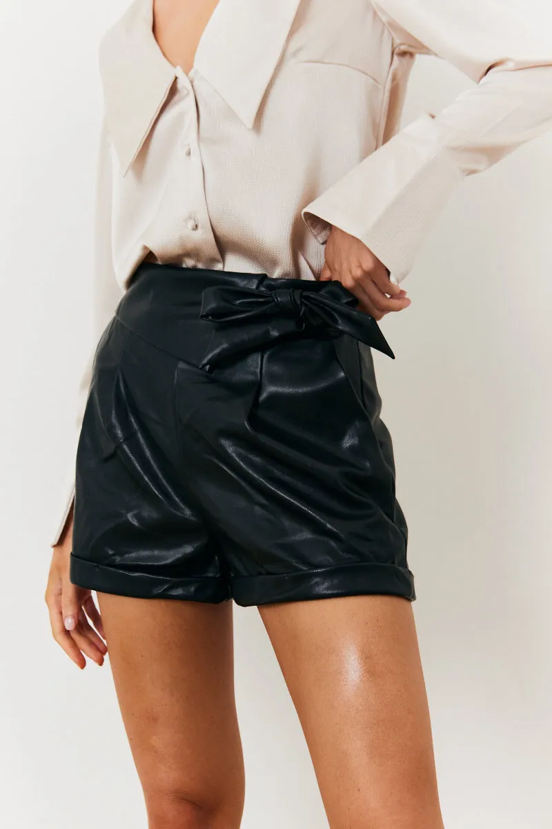 Leather Look Shorts sold by Chi Chi London product image thumbnail 2