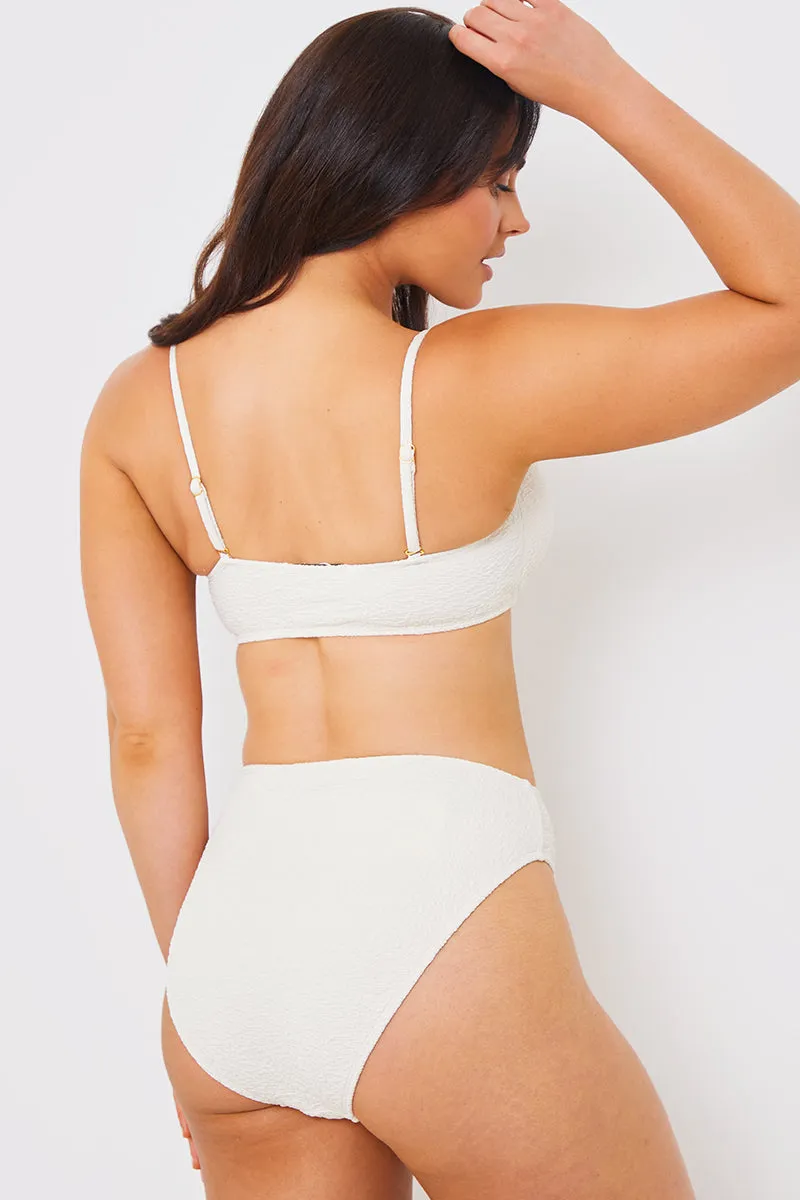 Control Textured High Waist Bikini Bottoms sold by Chi Chi London product image thumbnail 4