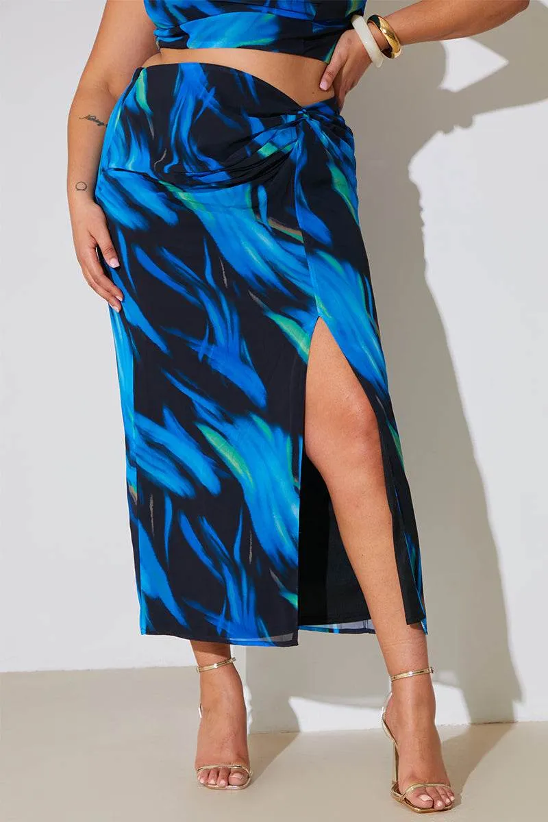 Abstract Print Maxi Co-Ord Skirt sold by Chi Chi London product image thumbnail 5