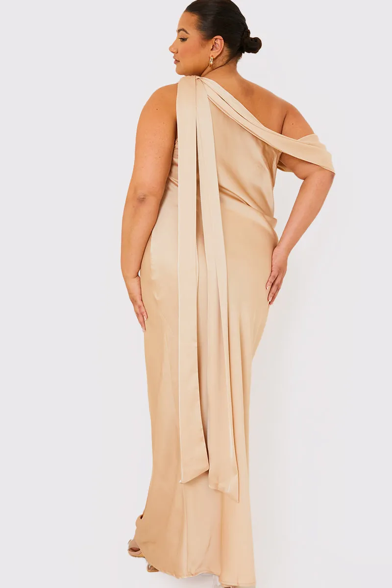 Asymmetric Draped Neckline Maxi Dress sold by Chi Chi London product image thumbnail 5