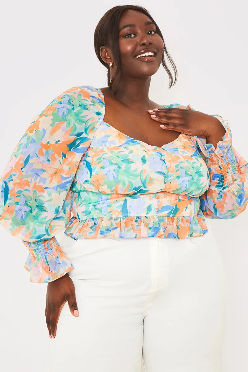 Floral Milkmaid Blouse sold by Chi Chi London product image thumbnail 5