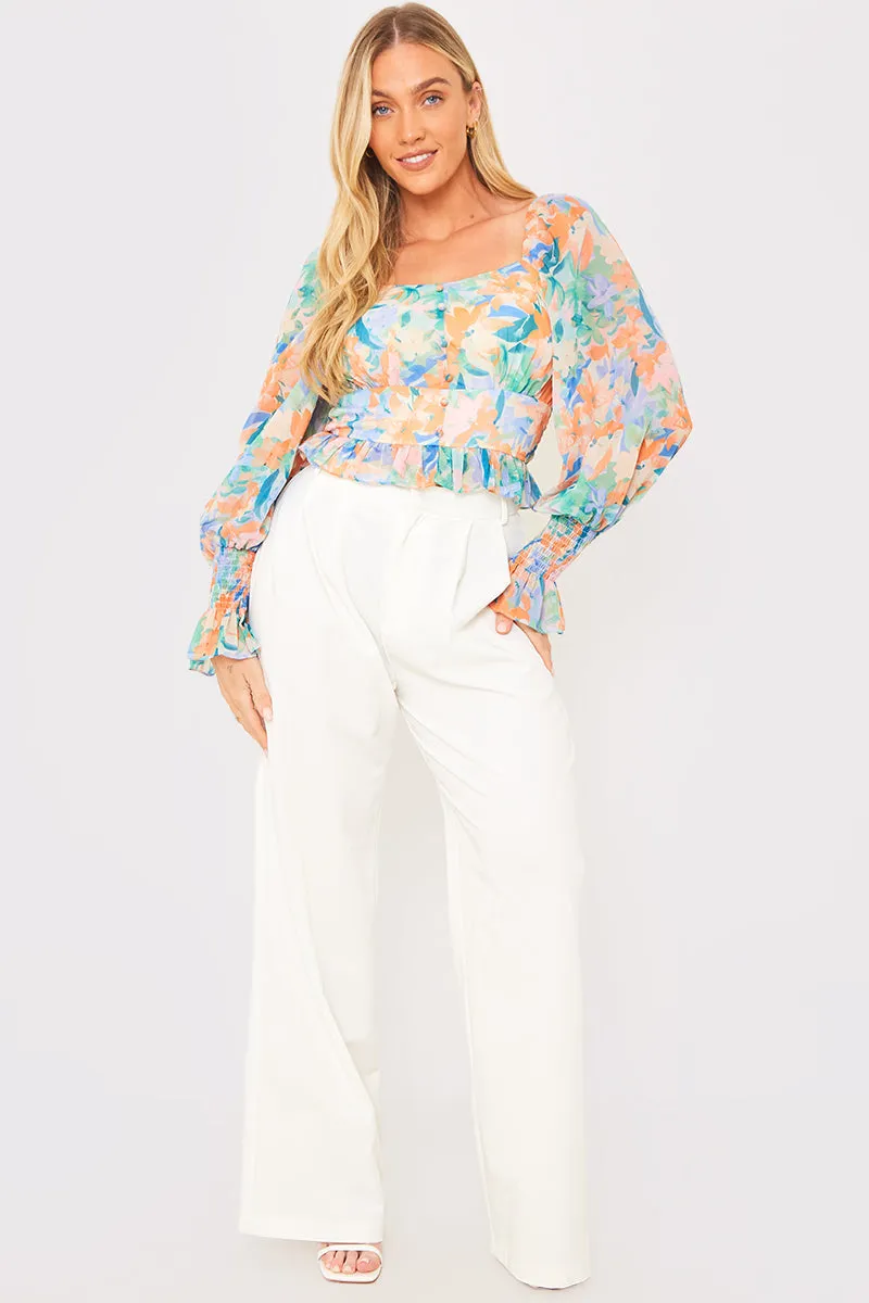 Floral Milkmaid Blouse sold by Chi Chi London product image thumbnail 2