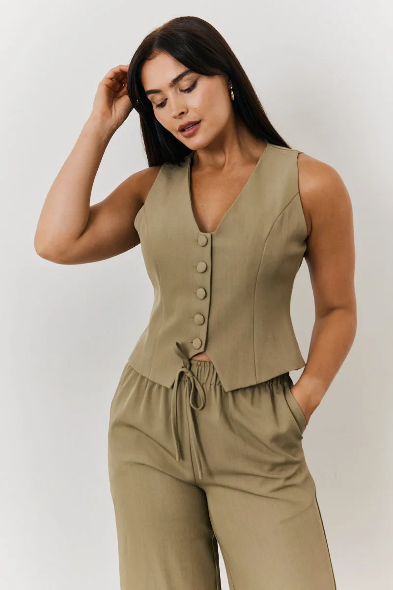 Button Through Waistcoat sold by Chi Chi London