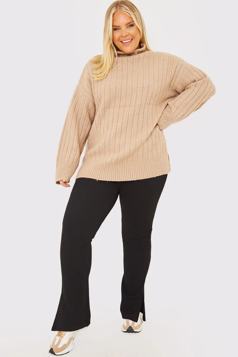 Compact Rib Split Hem Leggings sold by Chi Chi London product image thumbnail 4