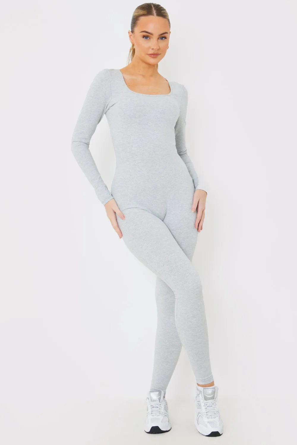 Long Sleeve Scoop Neck Unitard sold by Chi Chi London