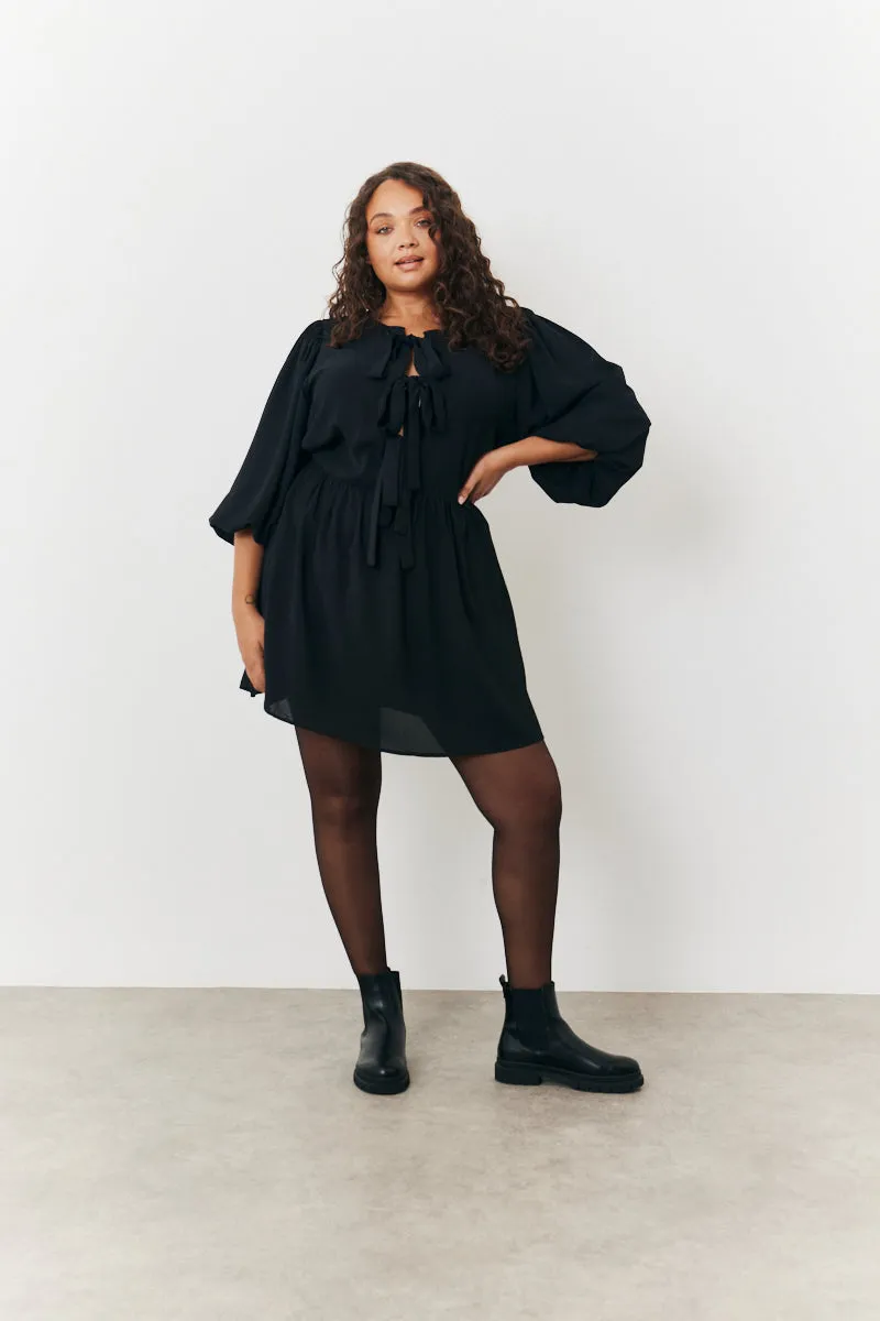 Puff Sleeve Bow Detail Mini Dress sold by Chi Chi London product image thumbnail 5