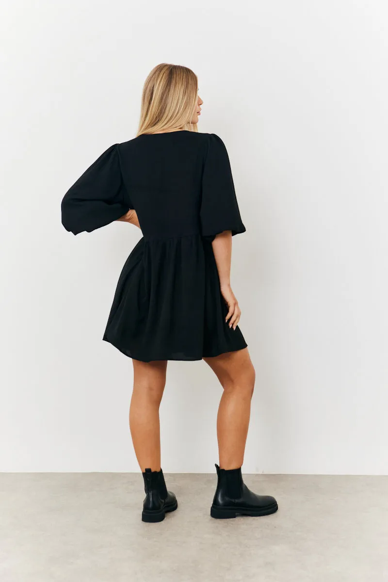 Puff Sleeve Bow Detail Mini Dress sold by Chi Chi London product image thumbnail 3