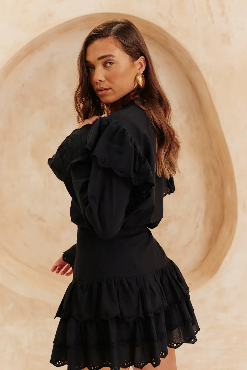 Frill Crochet Detail Co Ord Blouse sold by Chi Chi London product image thumbnail 3