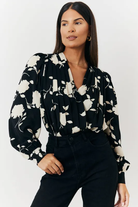 Floral Wrap Bodysuit made by In the style