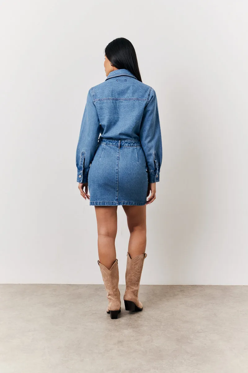 Denim Mini Dress sold by Chi Chi London product image thumbnail 4