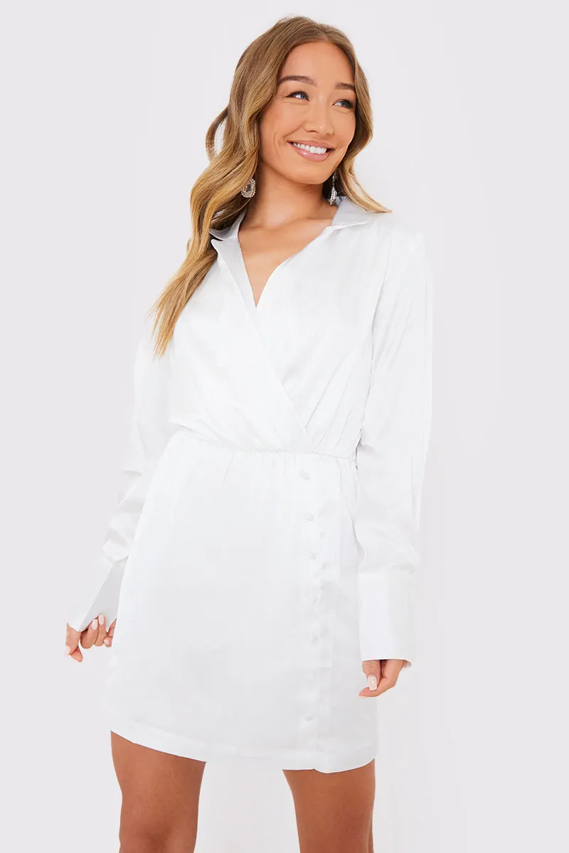 Collar Button Mini Dress sold by Chi Chi London