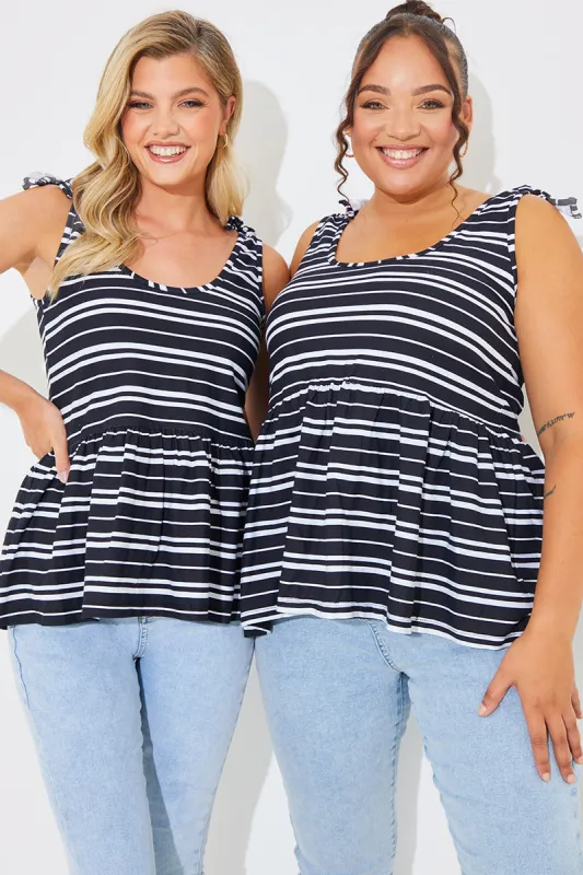 Tie Shoulder Smock Top made by In the style