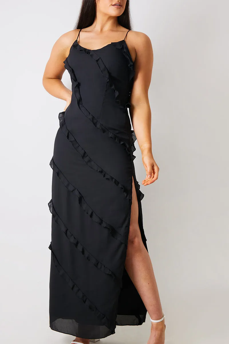 Ruffle Detail Maxi Dress sold by Chi Chi London product image thumbnail 4
