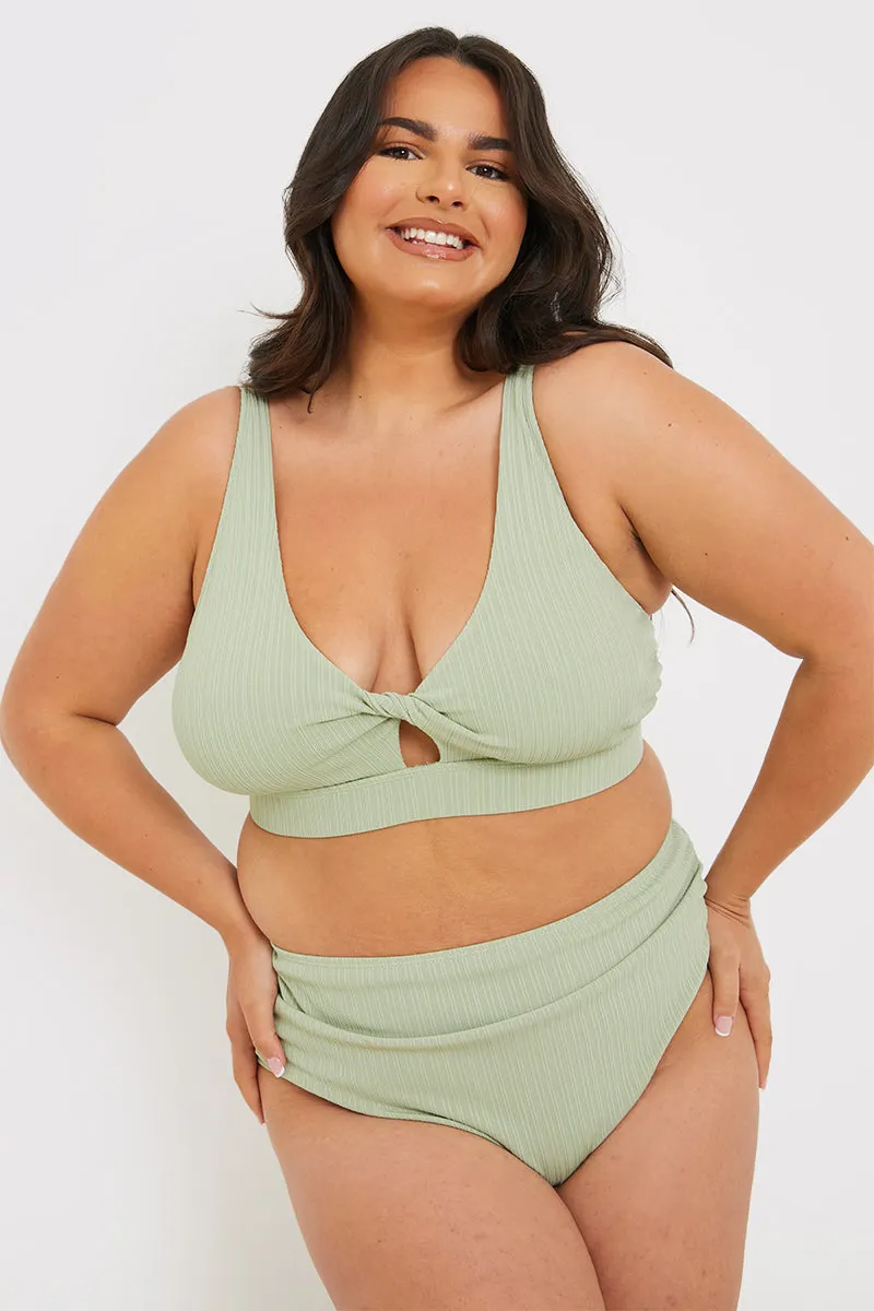 Control High Waisted Rib Bikini Bottoms sold by Chi Chi London product image thumbnail 5