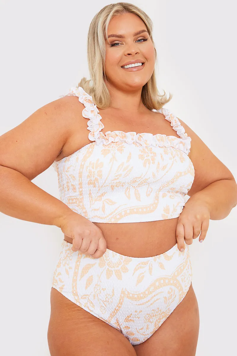 Scarf Print Shirred High Waisted Bikini Bottom sold by Chi Chi London product image thumbnail 5
