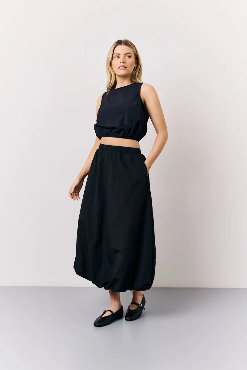Black Balloon Co-Ord Crop Top sold by Chi Chi London product image thumbnail 2