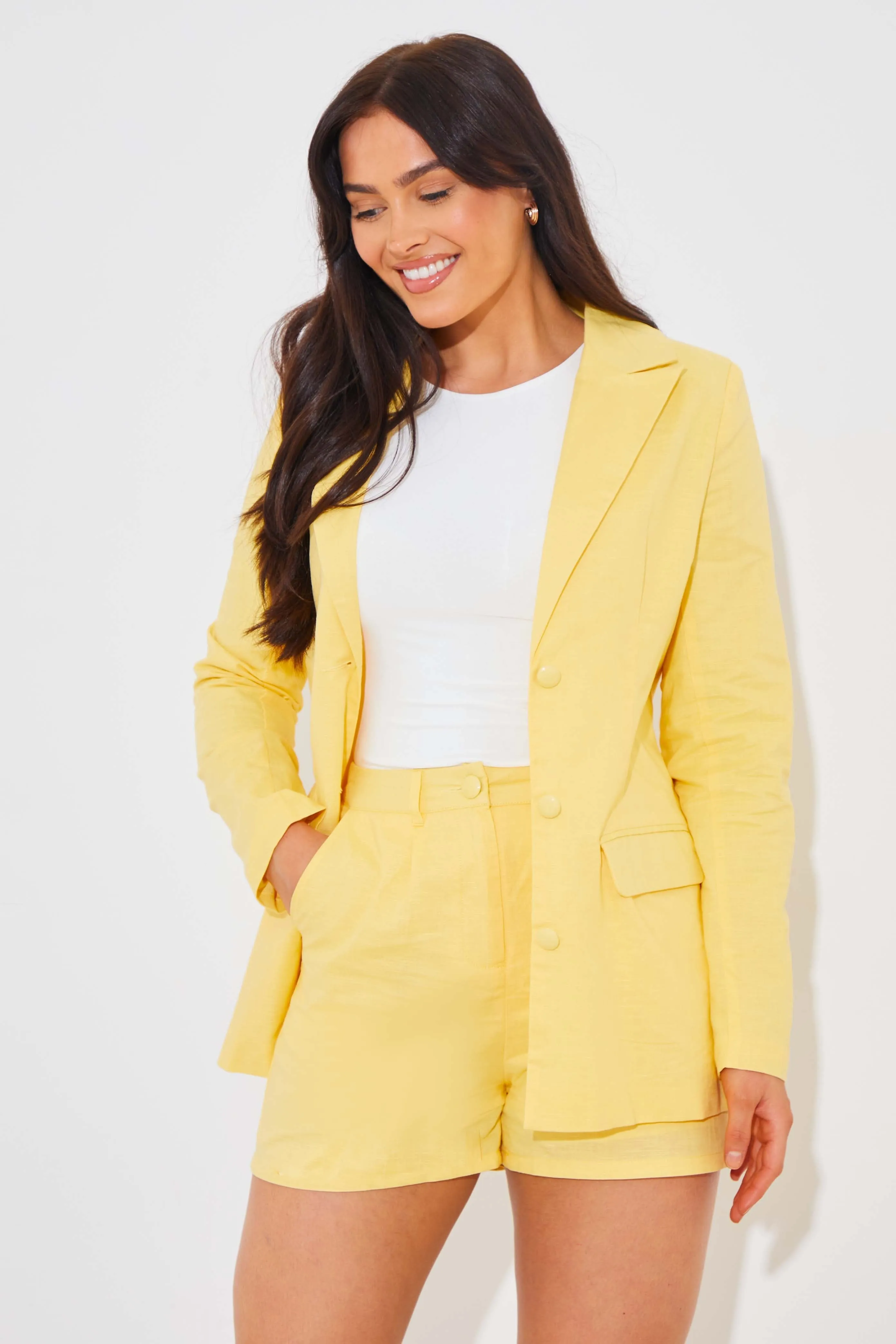 Linen Look Co-Ord Shorts sold by Chi Chi London