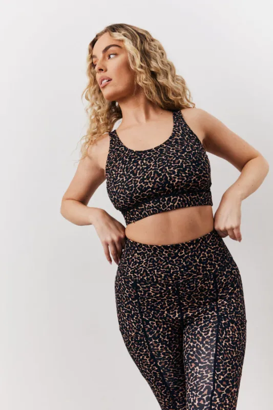 Leopard Print Racer Back Sports Co-Ord Bra made by In the style