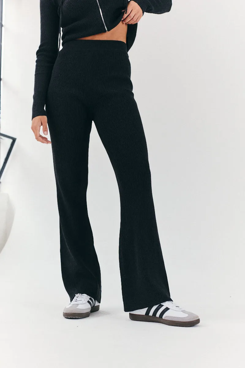 Rib Knit Co-Ord Flare Trouser sold by Chi Chi London product image thumbnail 2