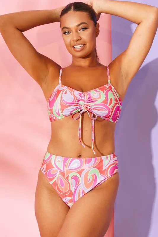 Abstract Print Bikini Top made by In the style