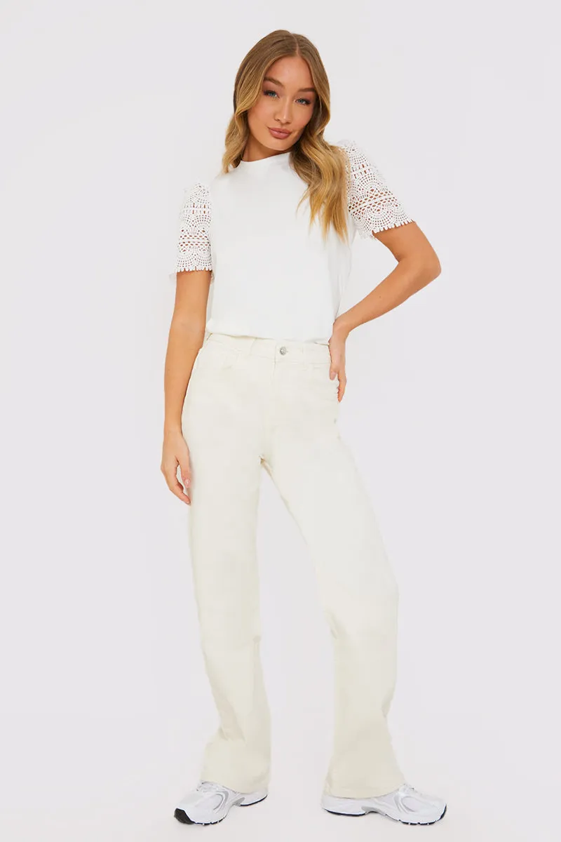 Crochet Sleeve T-Shirt sold by Chi Chi London product image thumbnail 3